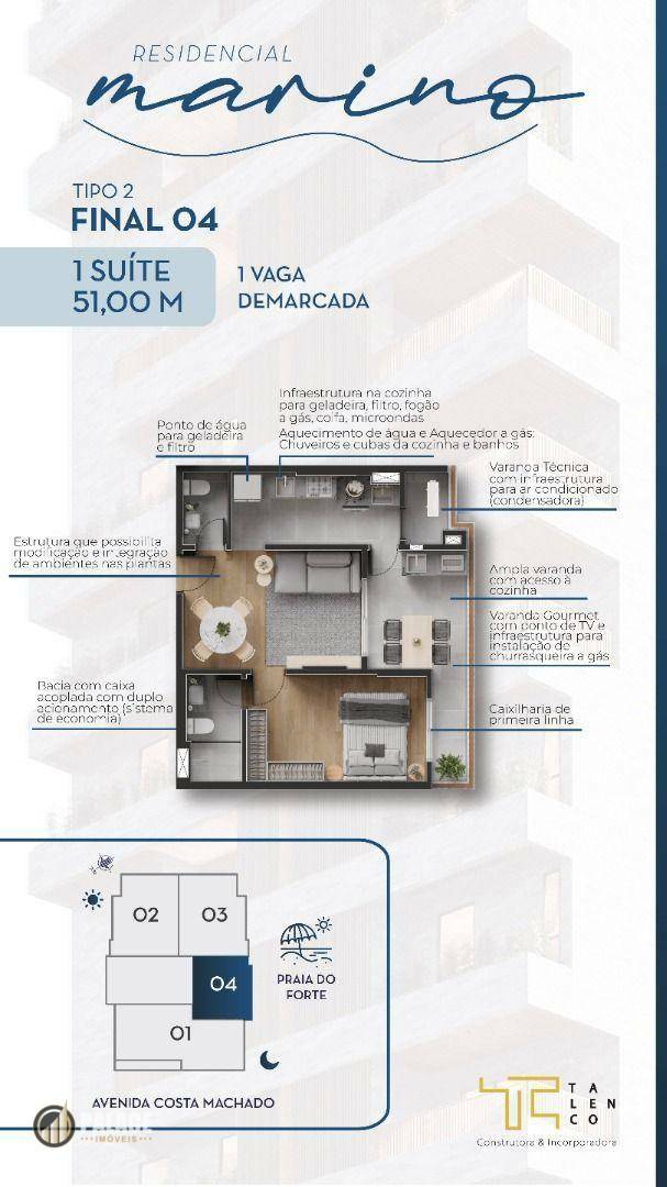 Apartamento à venda com 1 quarto, 51m² - Foto 17