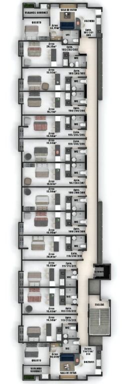 Kitnet e Studio à venda com 1 quarto, 202m² - Foto 20