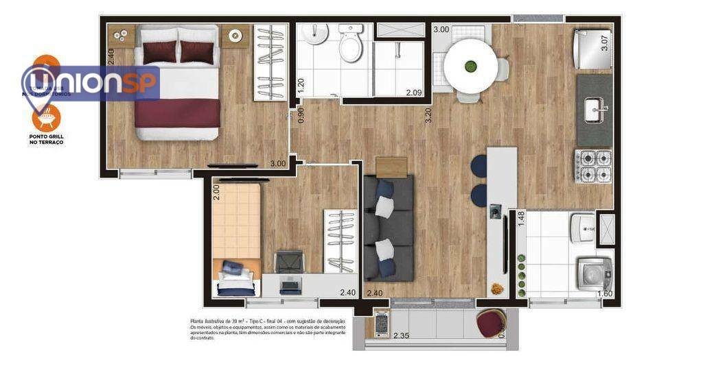 Apartamento à venda com 2 quartos, 39m² - Foto 27