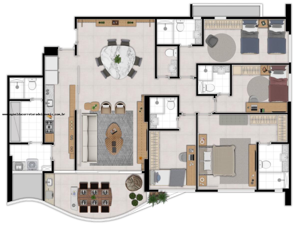 Apartamento à venda com 4 quartos, 150m² - Foto 2