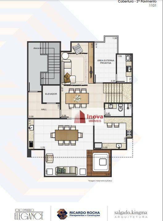 Cobertura à venda com 4 quartos, 208m² - Foto 3