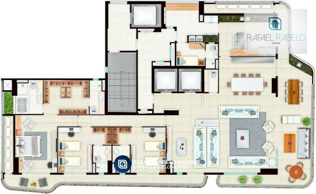 Apartamento à venda com 3 quartos, 301m² - Foto 10