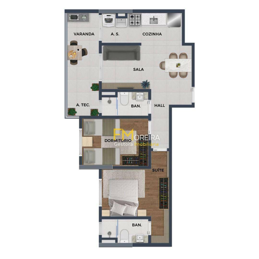 Apartamento à venda com 2 quartos, 60m² - Foto 15