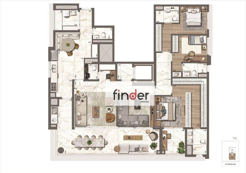 Apartamento à venda com 3 quartos, 212m² - Foto 46