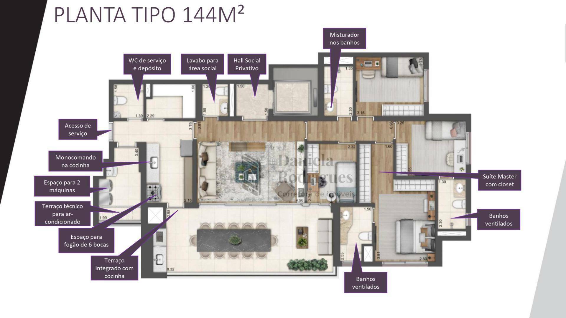 Apartamento à venda com 3 quartos, 132m² - Foto 4