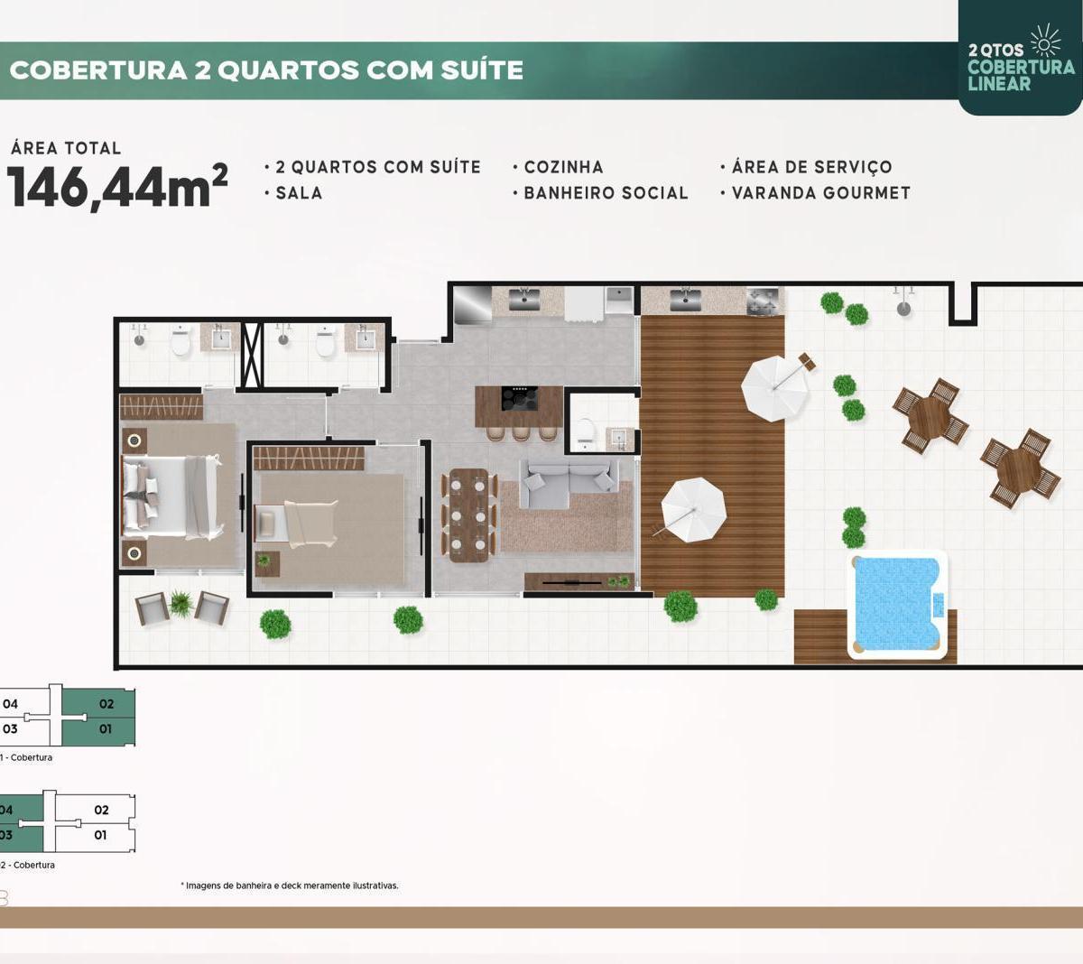 Cobertura à venda com 2 quartos, 146m² - Foto 9