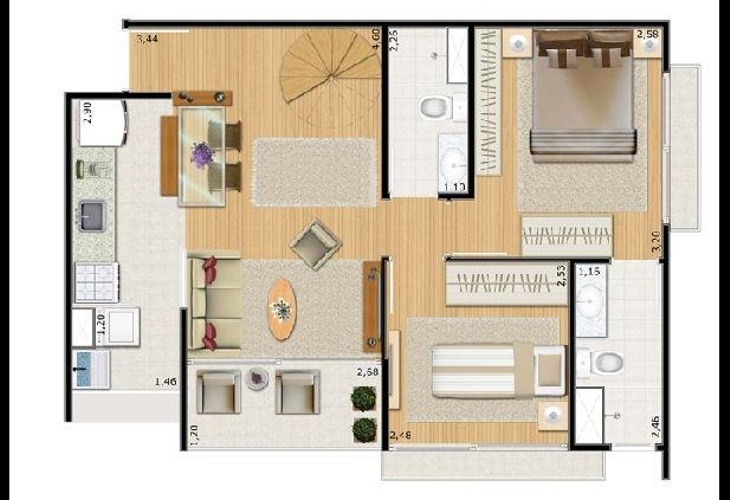 Apartamento à venda com 2 quartos, 50m² - Foto 12