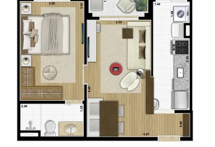 Apartamento à venda com 1 quarto, 41m² - Foto 6