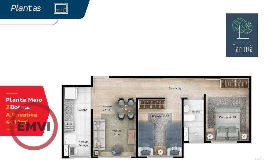 Apartamento à venda com 2 quartos, 44m² - Foto 17