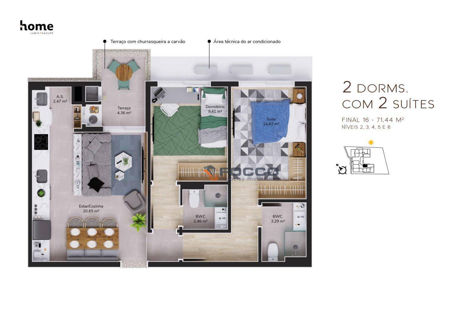 Apartamento à venda com 2 quartos, 71m² - Foto 13