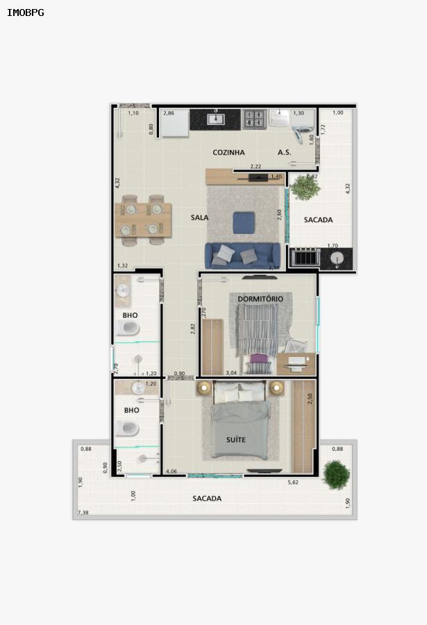 Apartamento à venda com 1 quarto, 40m² - Foto 4