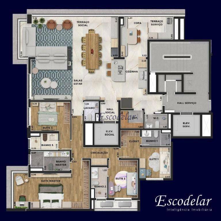 Apartamento à venda com 3 quartos, 148m² - Foto 11