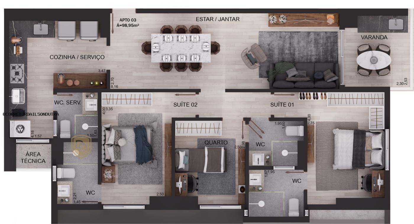 Apartamento à venda com 3 quartos, 100m² - Foto 33