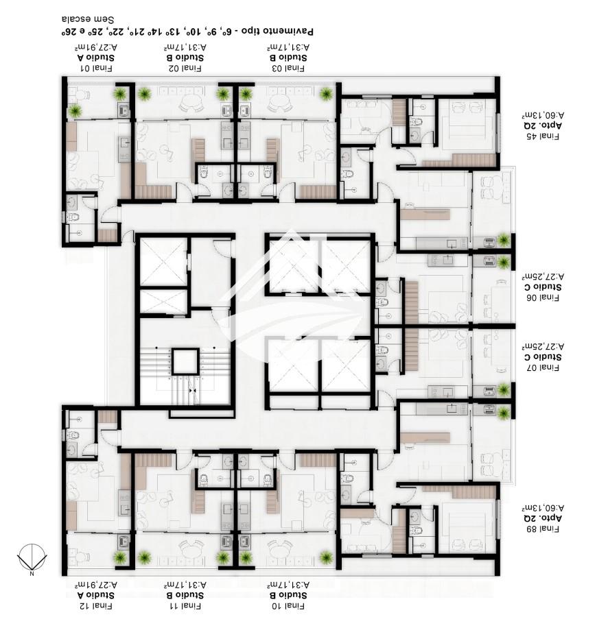 Apartamento à venda com 1 quarto, 31m² - Foto 7