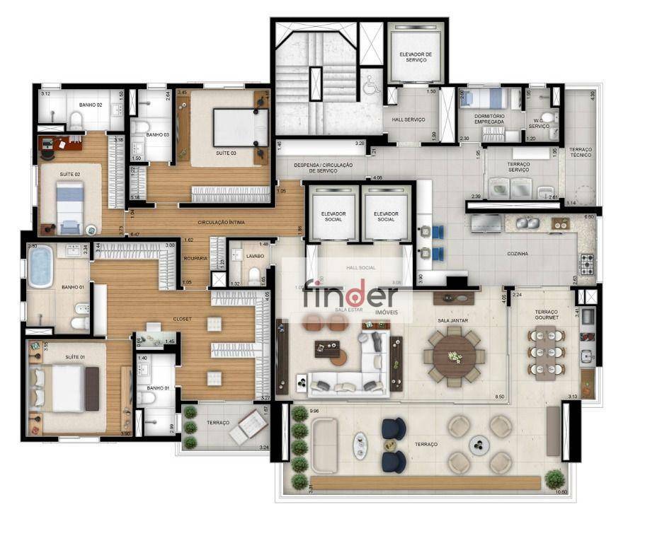 Apartamento à venda com 3 quartos, 287m² - Foto 29