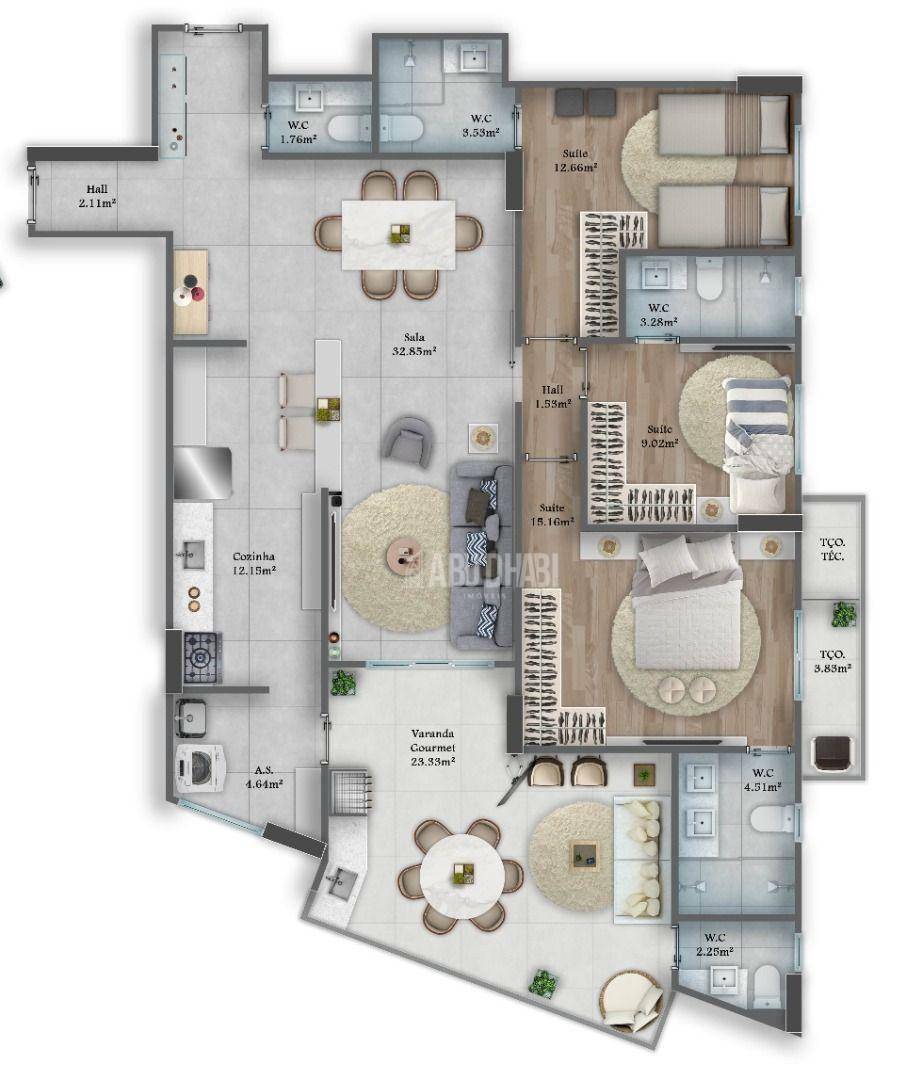 Apartamento à venda com 3 quartos, 145m² - Foto 7