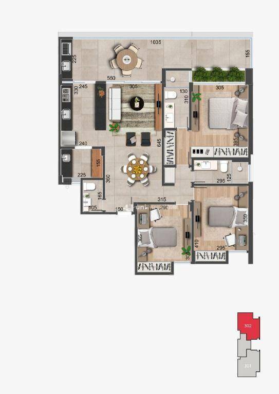 Apartamento à venda com 3 quartos, 110m² - Foto 14
