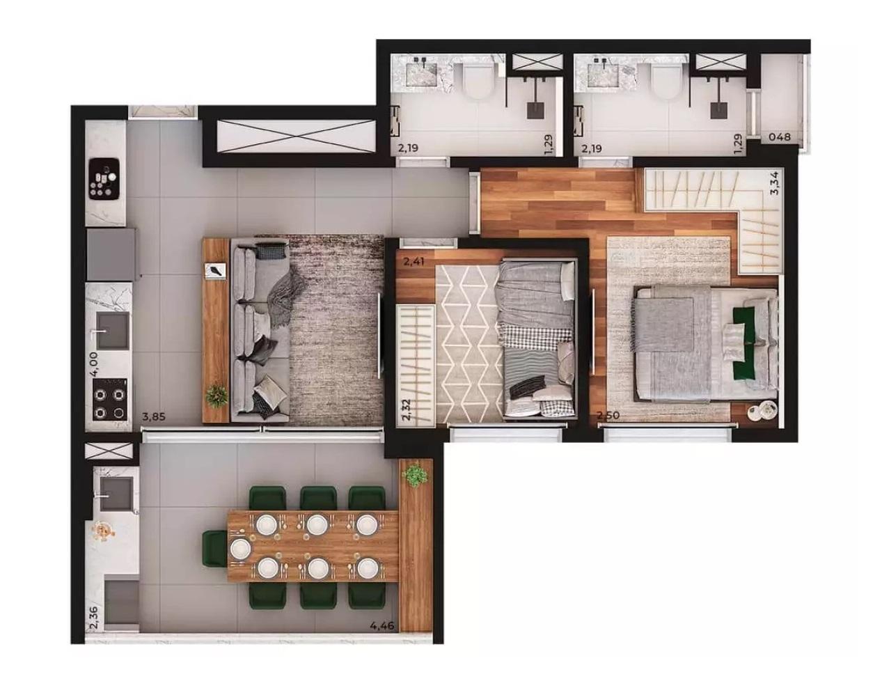 Apartamento à venda com 2 quartos, 3756m² - Foto 31