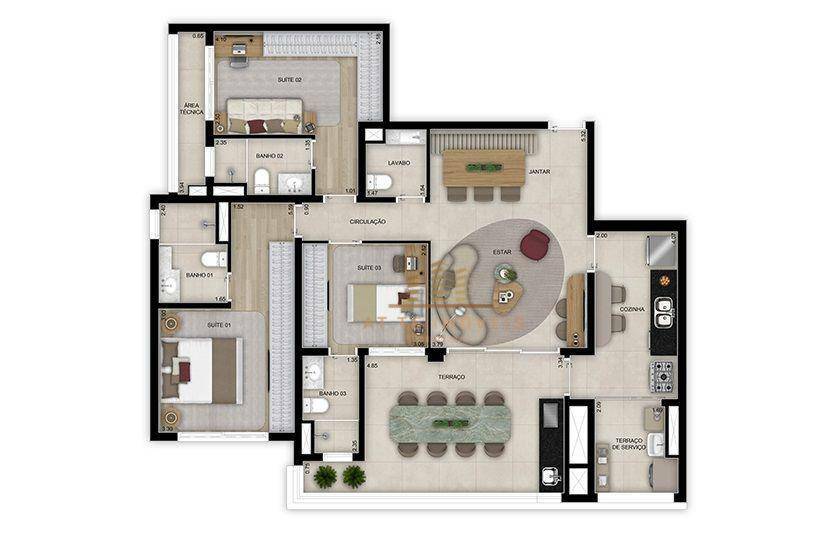 Apartamento à venda com 3 quartos, 120m² - Foto 11