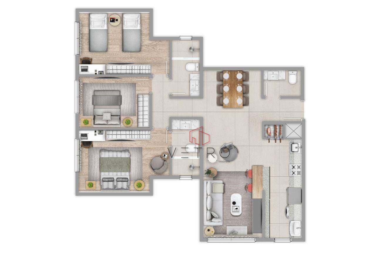 Apartamento à venda com 3 quartos, 89m² - Foto 9