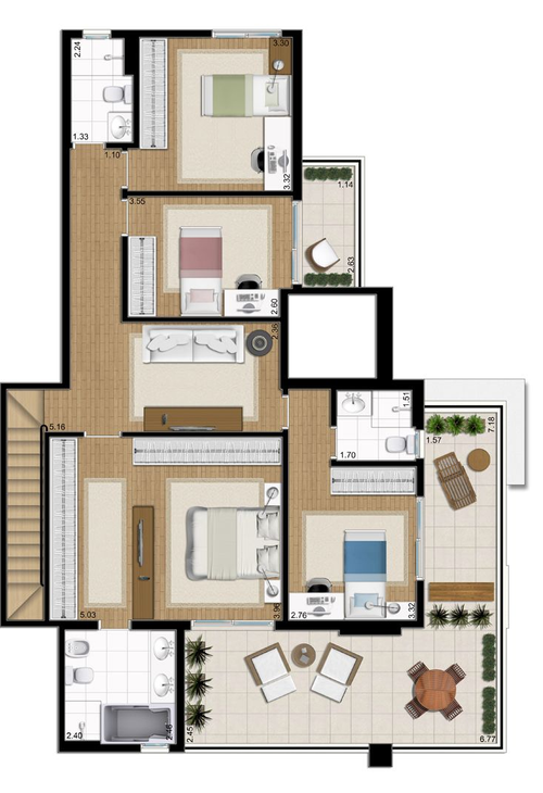 Apartamento à venda com 4 quartos, 213m² - Foto 12