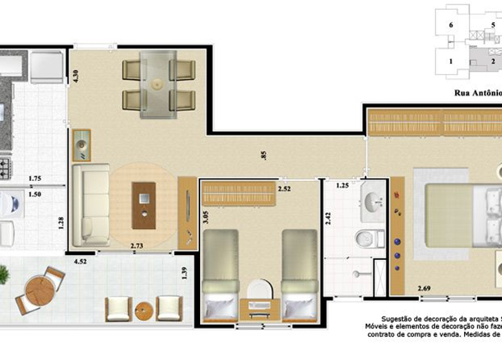 Apartamento à venda com 2 quartos, 59m² - Foto 7