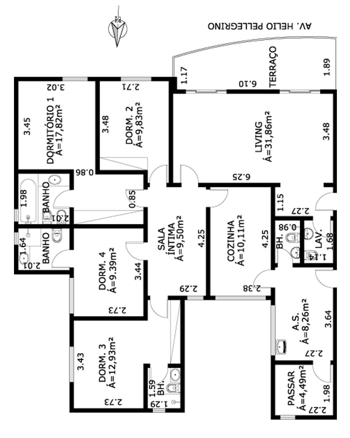 Apartamento à venda com 4 quartos, 143m² - Foto 2