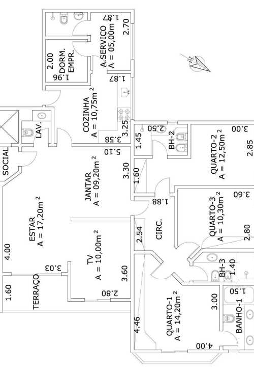 Apartamento à venda com 3 quartos, 251m² - Foto 2