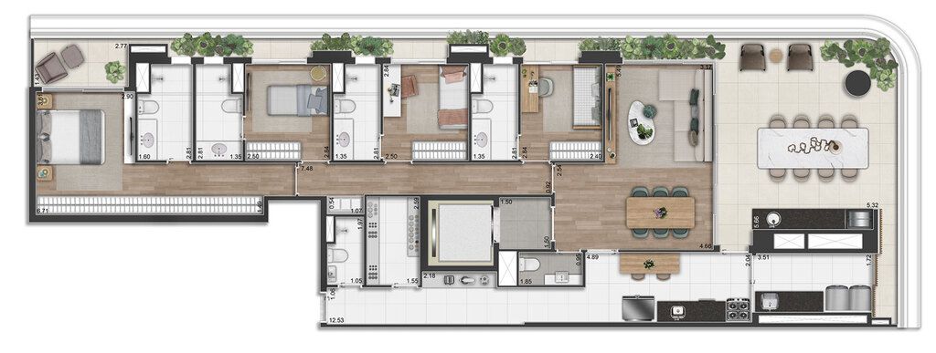 Apartamento à venda com 4 quartos, 193m² - Foto 44