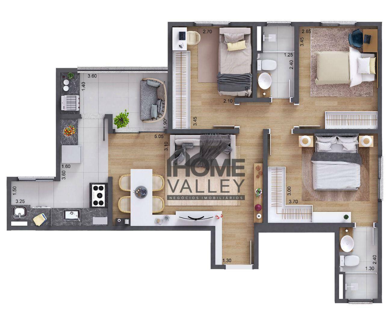 Apartamento à venda com 2 quartos, 70m² - Foto 9