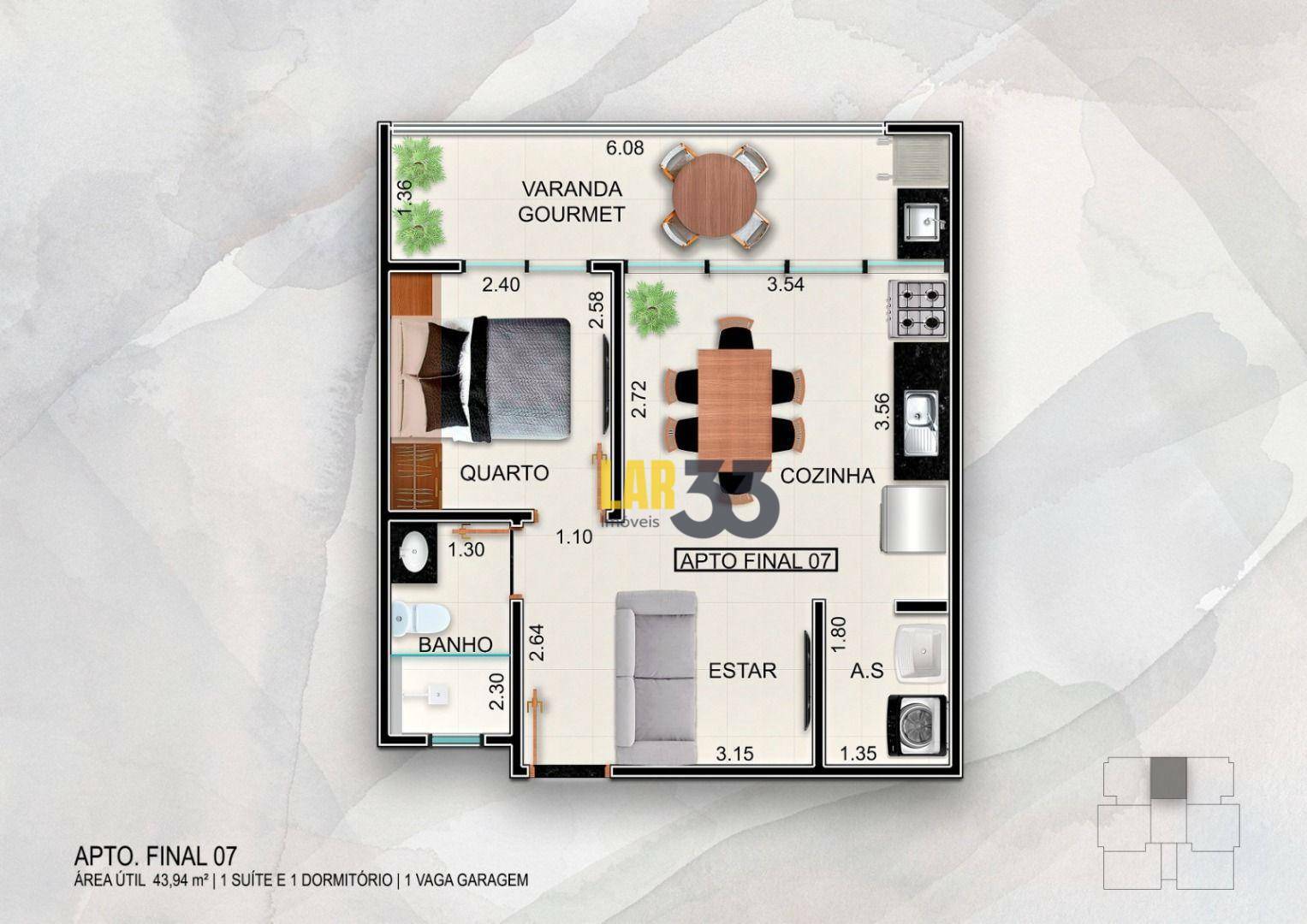 Apartamento à venda com 2 quartos, 66m² - Foto 10