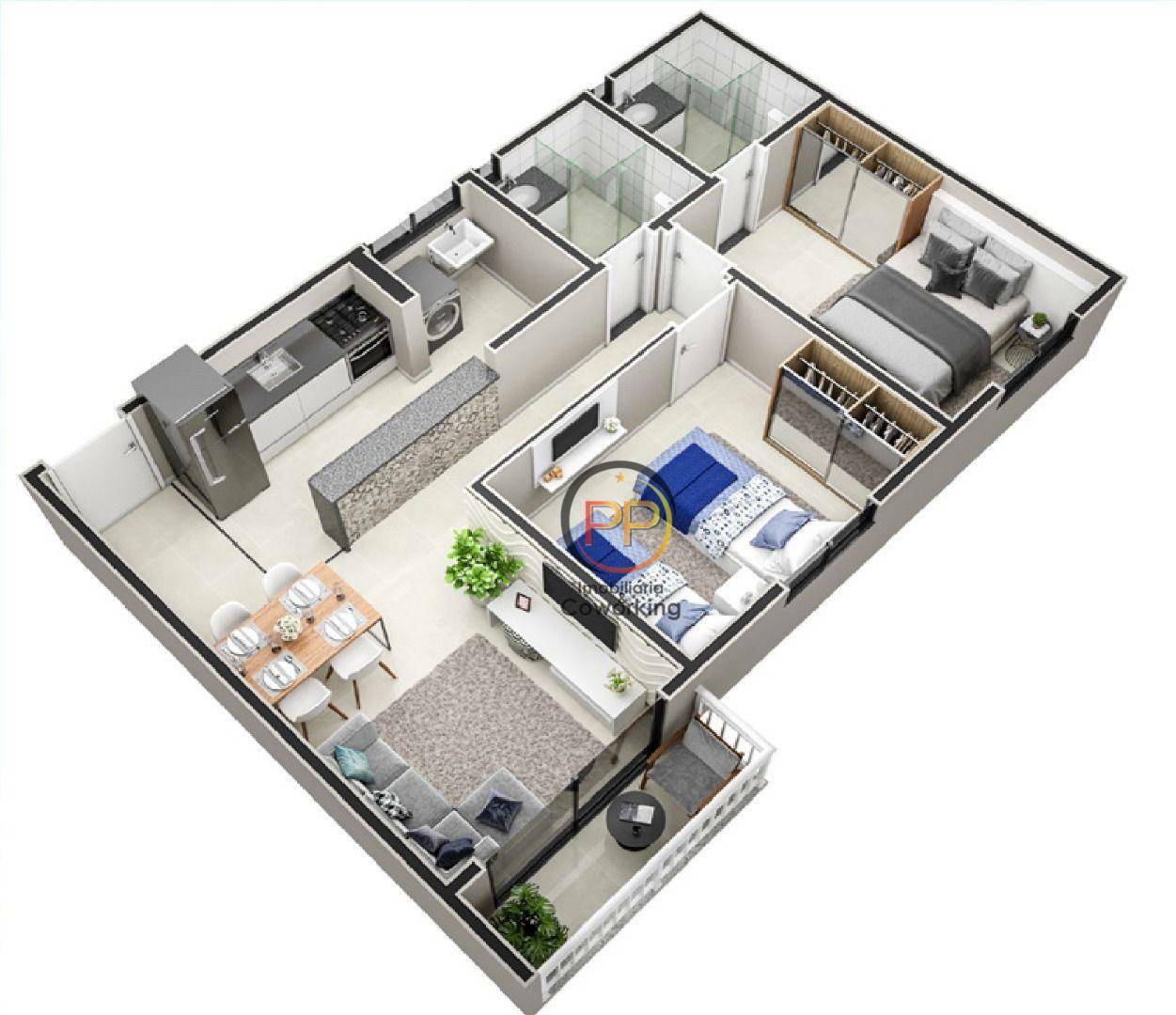 Apartamento Lançamentos com 3 quartos, 61m² - Foto 5