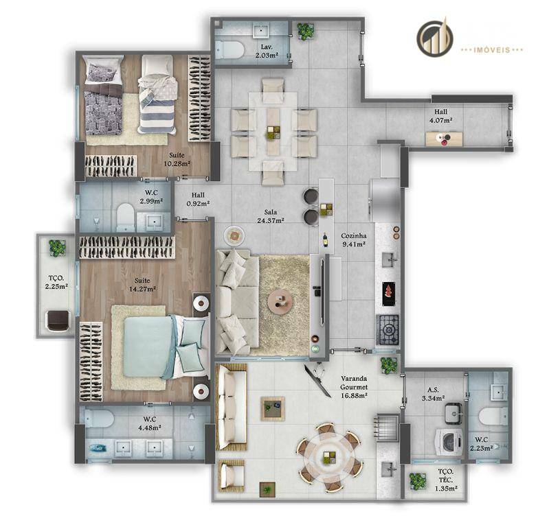 Apartamento à venda com 2 quartos, 109m² - Foto 36