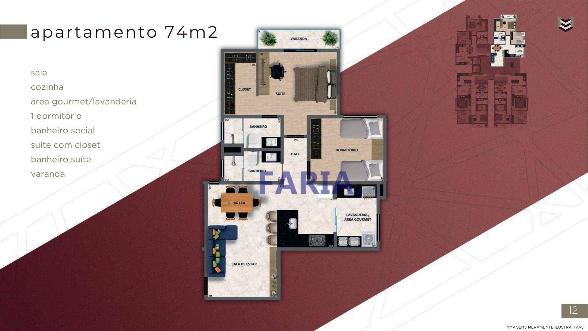 Apartamento à venda com 2 quartos, 75m² - Foto 4