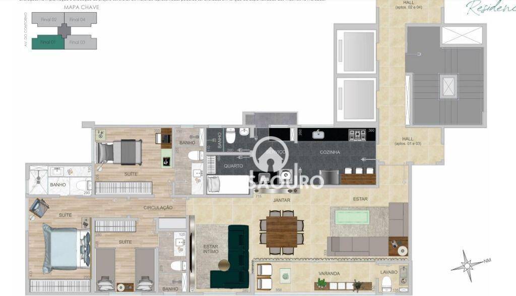 Apartamento à venda com 4 quartos, 131m² - Foto 12