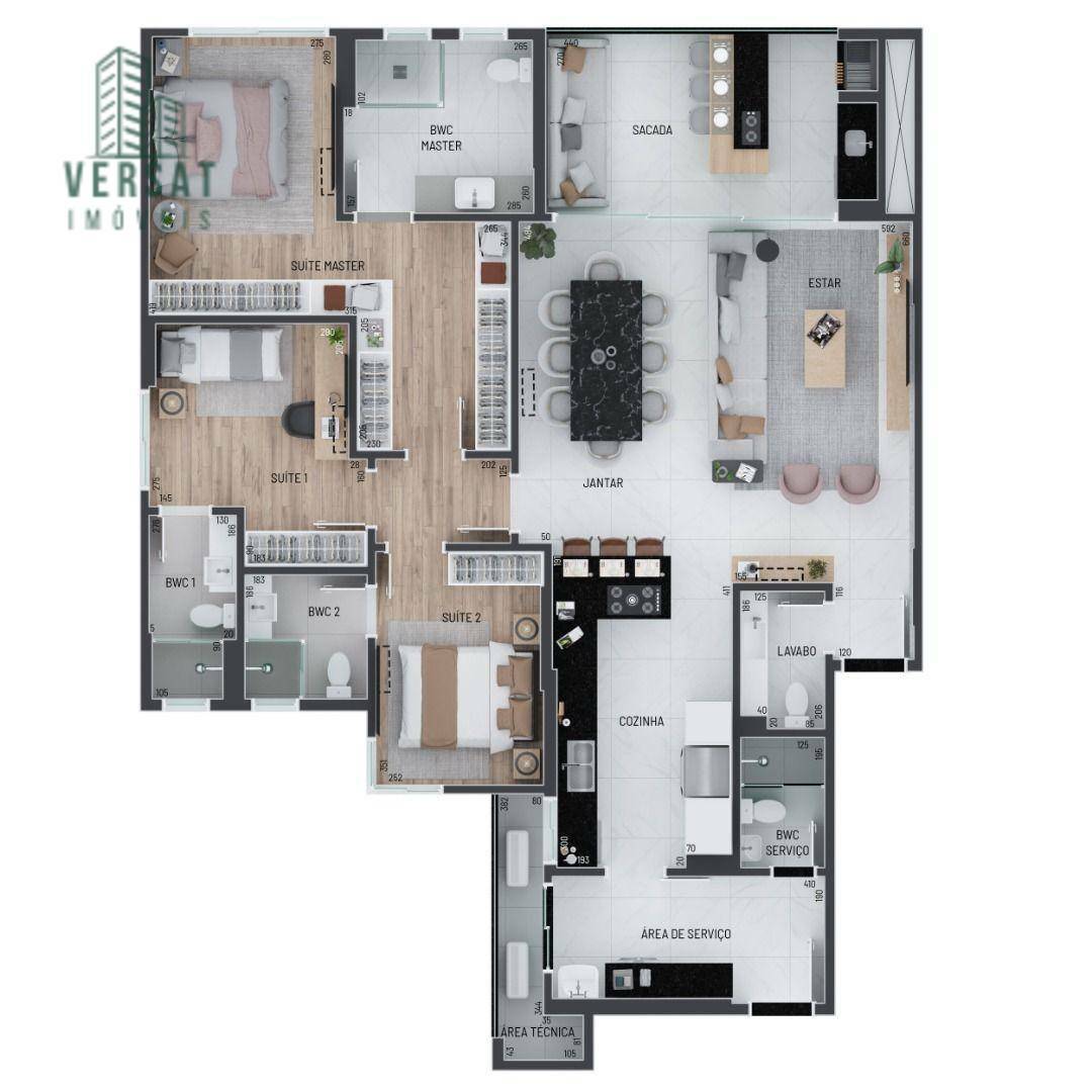 Apartamento à venda com 3 quartos, 148m² - Foto 3