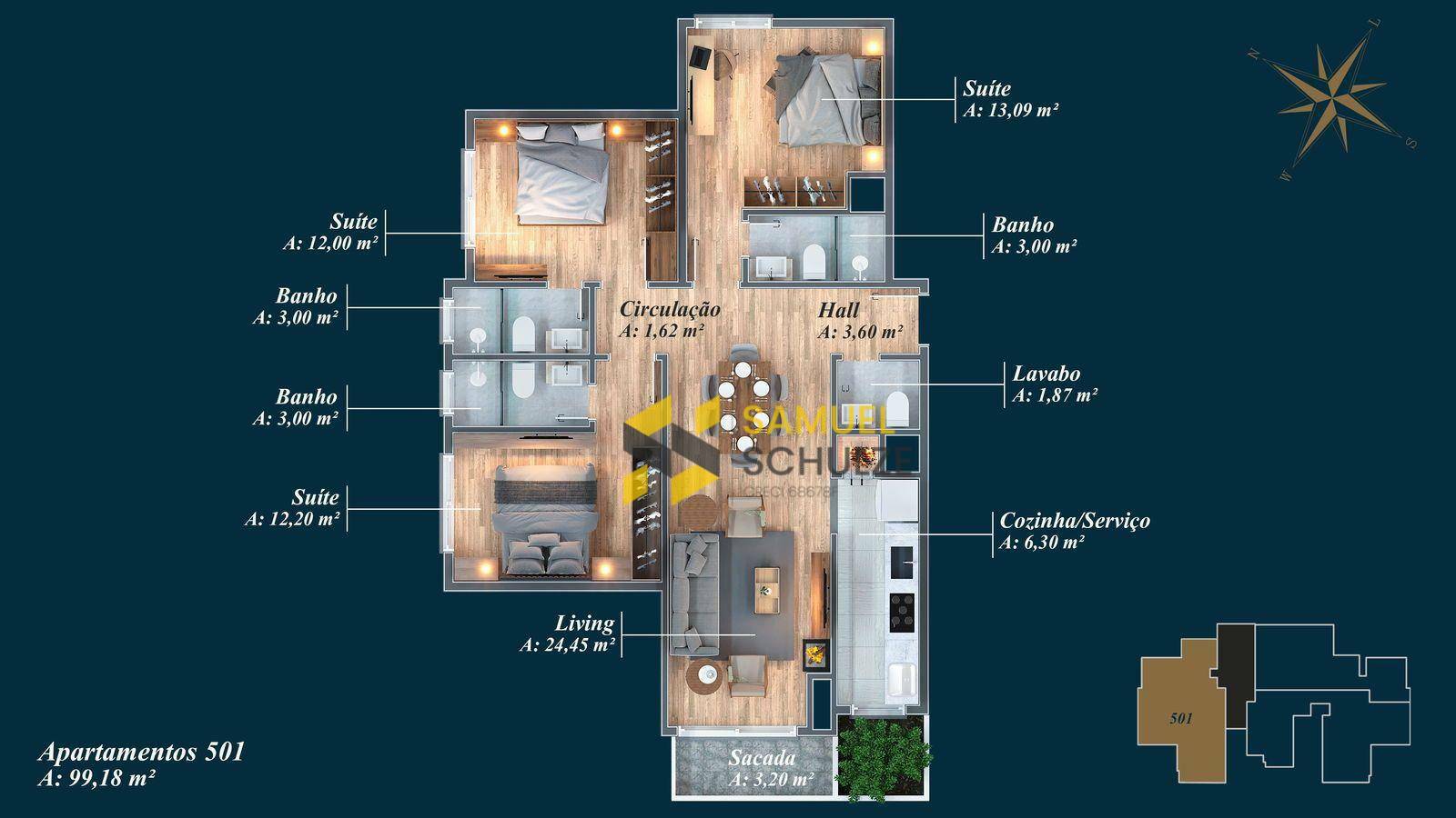 Apartamento à venda com 1 quarto, 51M2 - Foto 17