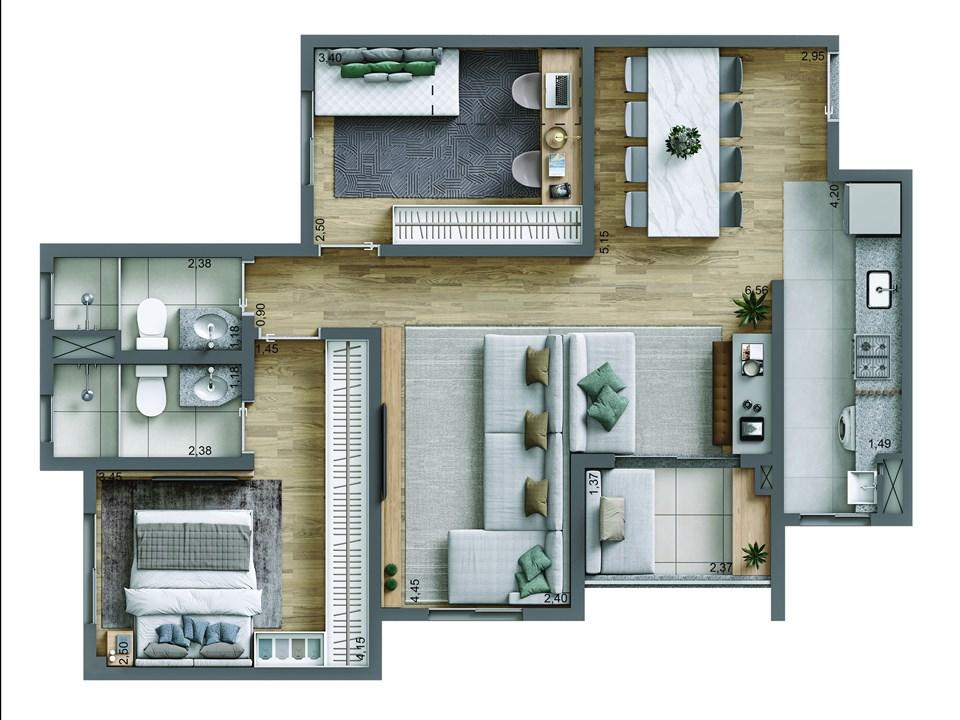 Apartamento à venda com 2 quartos, 50m² - Foto 23