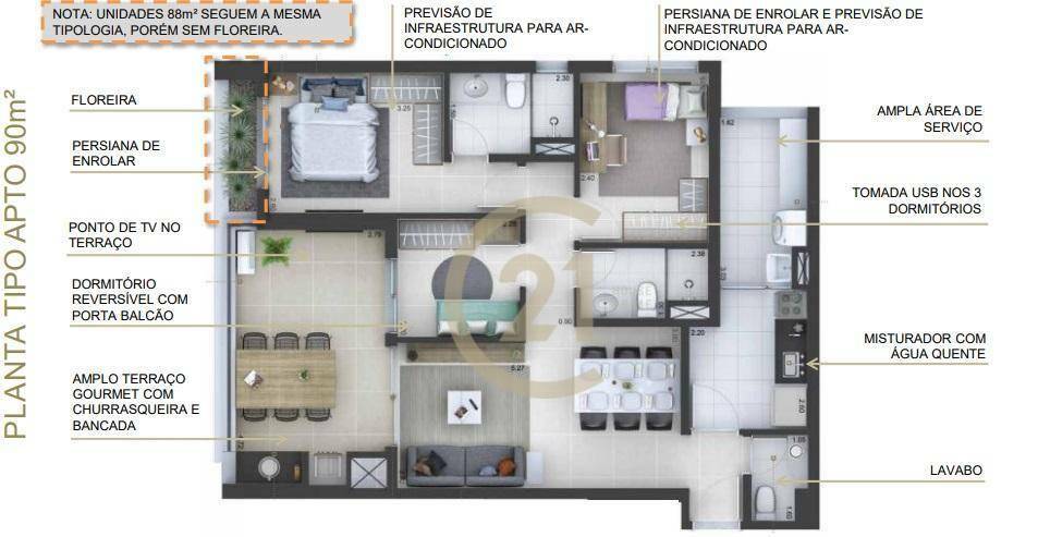 Apartamento à venda com 2 quartos, 67m² - Foto 31