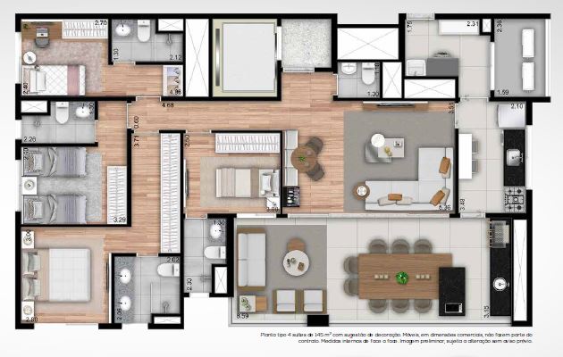 Apartamento à venda com 4 quartos, 145m² - Foto 6