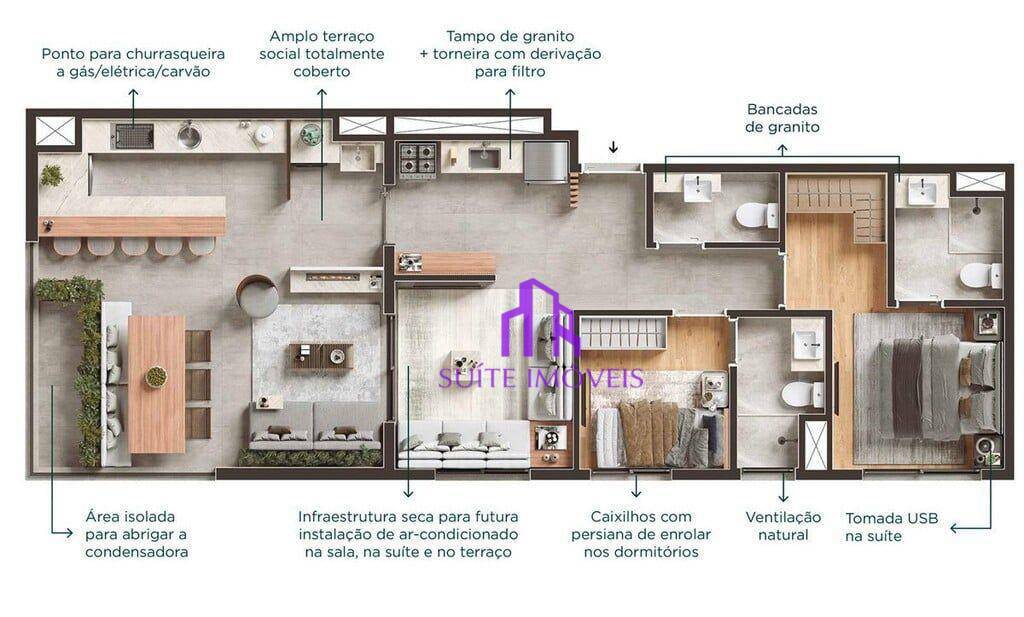 Apartamento à venda com 2 quartos, 37m² - Foto 6