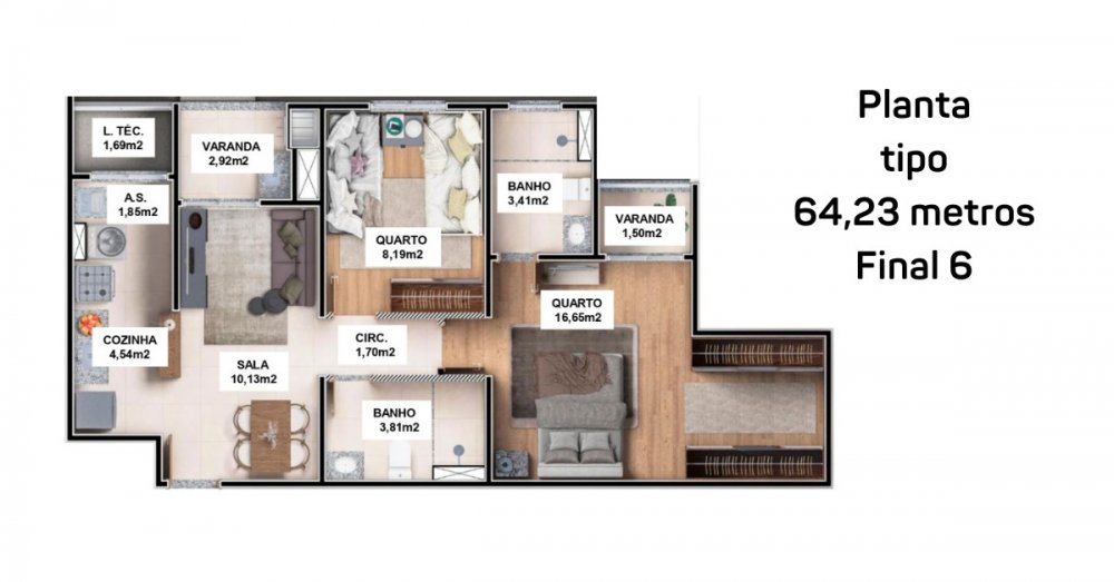 Apartamento à venda com 2 quartos, 59m² - Foto 29