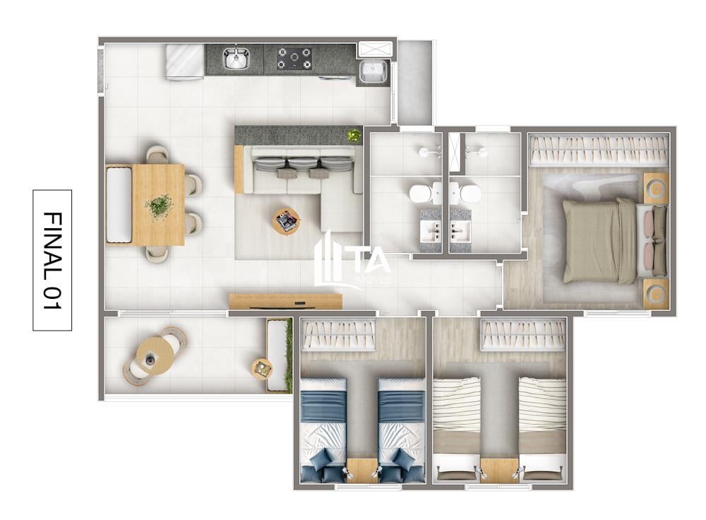 Apartamento à venda com 3 quartos, 69m² - Foto 51