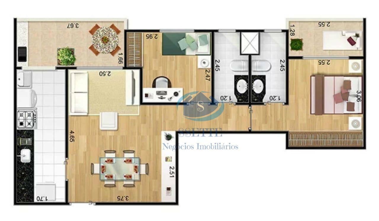 Apartamento à venda com 2 quartos, 65m² - Foto 11