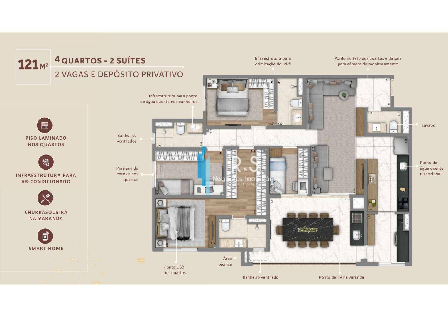 Apartamento à venda com 3 quartos, 120m² - Foto 49