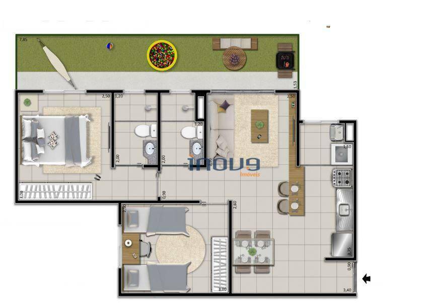 Apartamento à venda com 2 quartos, 41m² - Foto 16