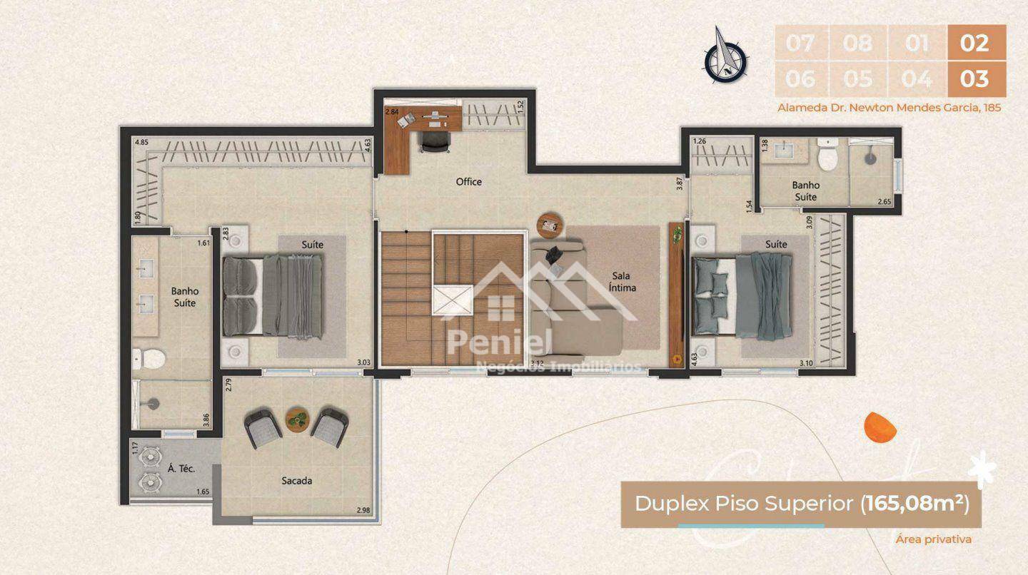 Apartamento à venda com 3 quartos, 165m² - Foto 3