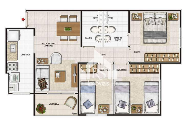 Apartamento à venda com 3 quartos, 65m² - Foto 38