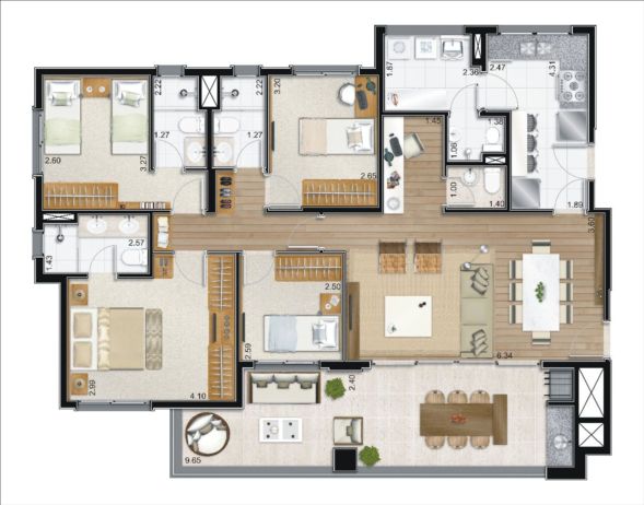 Apartamento à venda com 4 quartos, 138m² - Foto 9