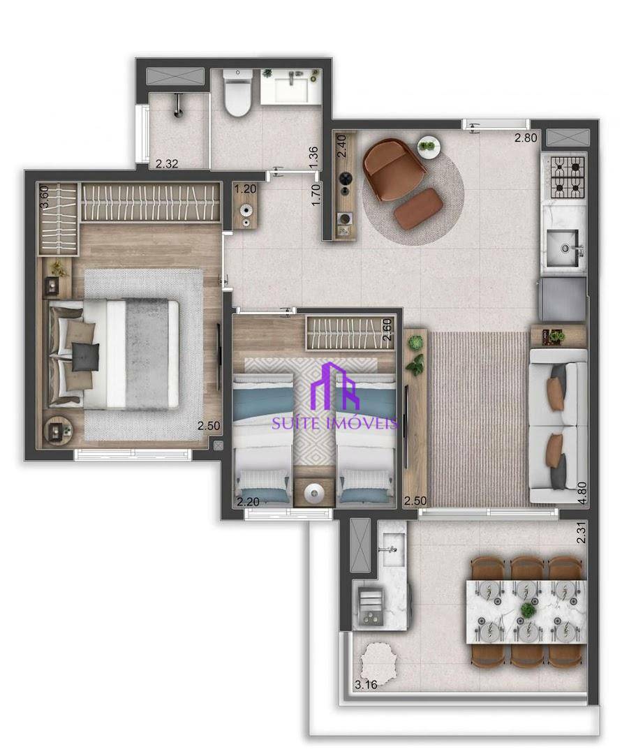 Apartamento à venda com 2 quartos, 47m² - Foto 18